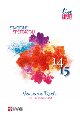 scarica il libretto! - LIVE Piemonte dal Vivo &ndash; Circuito regionale dello