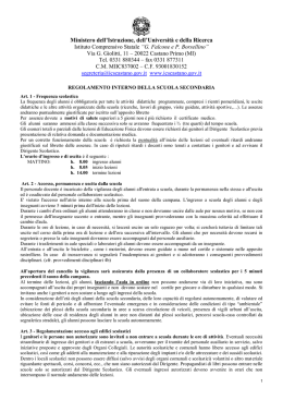 Regolamento secondaria - ICS Giovanni Falcone e Paolo Borsellino