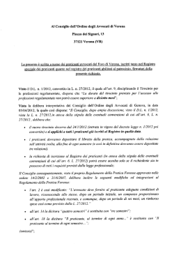 AI Consiglio dell`Ordine degli Avvocati di Verona