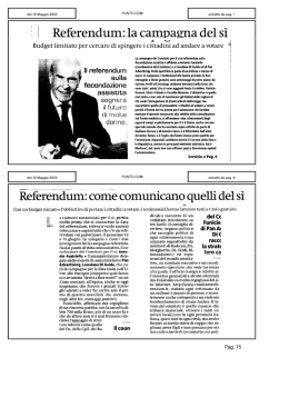 FIVET. Referendum: la campagna del sì