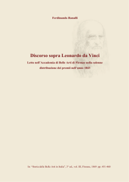 Discorso sopra Leonardo da Vinci