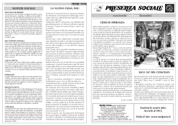 CRISI DI SPERANZA Sostieni le nostre idee. Iscriviti al MCL. Visita il