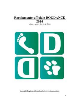 Regolamento ufficiale DOGDANCE 2014