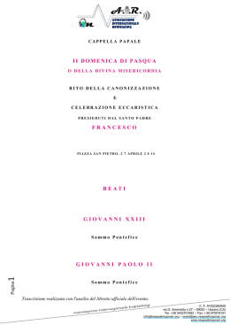 Trascrizione integrale dell`evento in italiano