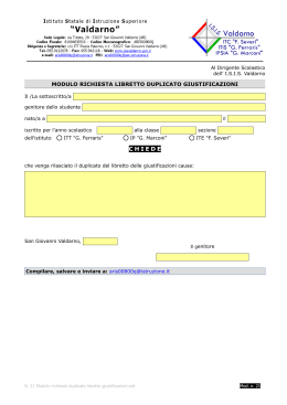 N. 21 Modulo richiesta duplicato libretto