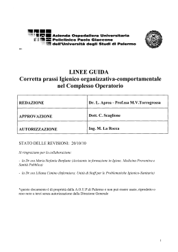 Corretta prassi Igienico-Comportamentale nel