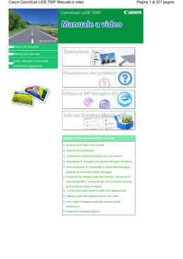Canon CanoScan LiDE 700F Manuale a video