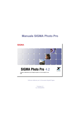 Manuale SIGMA Photo Pro