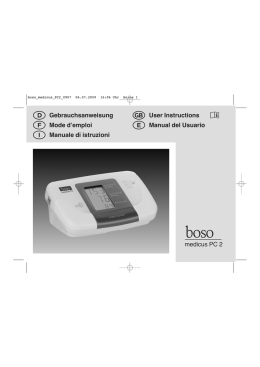 medicus PC 2 Mode d`emploi Gebrauchsanweisung Manuale