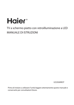 TV a schermo piatto con retroilluminazione a LED MANUALE