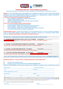 nuova norma uni 10738:2013 - Arbo