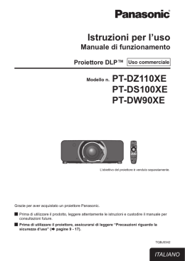 Istruzioni per l`uso PT-DS100XE PT-DW90XE