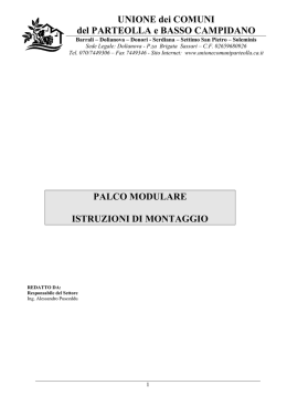 Manuale montaggio palco modulare