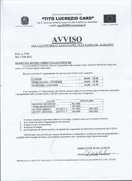 Del. 17.09.2012 - Tito Lucrezio Caro