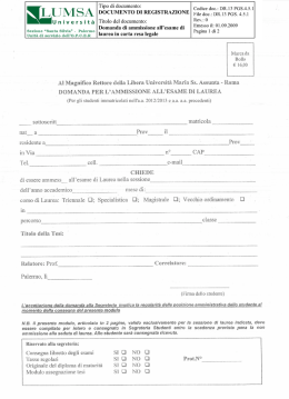 Domanda Esame di laurea