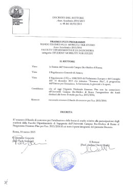 Decreto Rettore 48/2015 - Università Campus Bio