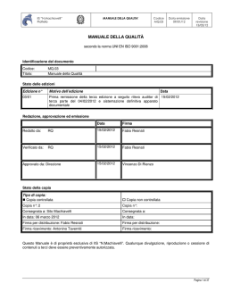 manuale della qualit&agrave; - Istituto d`Istruzione Superiore N. Machiavelli