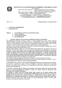 Circolare n°17 - ISIS Leonardo da Vinci