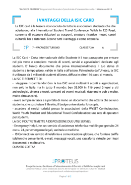 ii_ | vantaggi della isic card