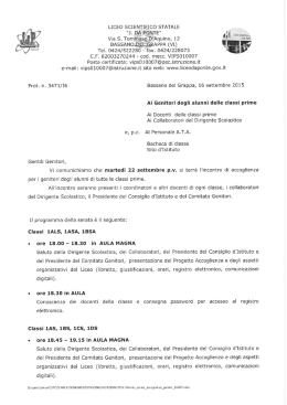 Incontro accoglienza 22 Settembre2015