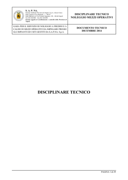 Disciplinare Tecnico - Sistema Ambiente Provincia di Napoli
