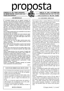Proposta 5 OTTOBRE 2008 - Parrocchia San Giorgio