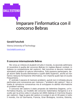 Imparare l`informatica con il concorso Bebras
