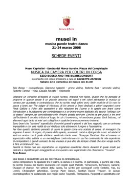 Scheda degli eventi in programma