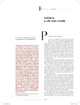 Lettera a chi non crede