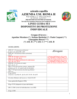 dispositivi di protezione individuale