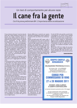 Il cane fra la gente