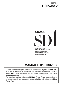 MANUALE D`ISTRUZIONI