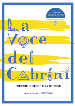 Giornalino a.s. 2013-14 - Istituto Madre Cabrini