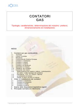 Manuale installazione contatori Gas