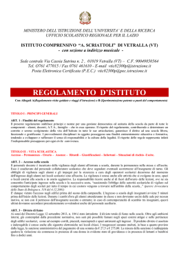 Regolamento d`Istituto as 2013-14