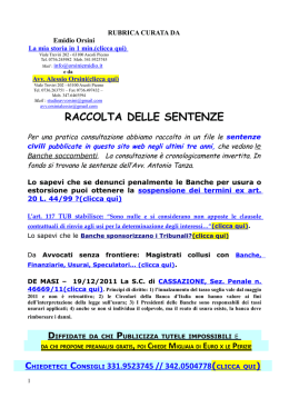 sentenze di condanna delle Banche(clicca qui)