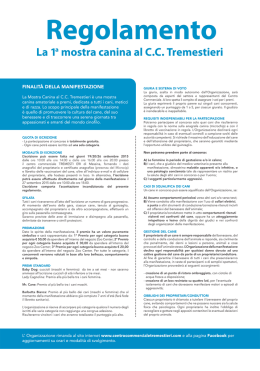 Regolamento Mostra Canina - CentroCommercialeTremestieri