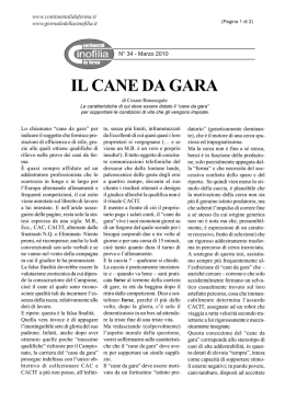 IL CANE DA GARA - giornale della cinofilia