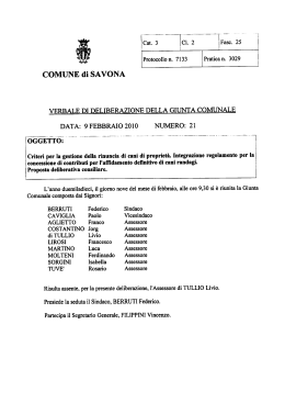 deliberazione n. 21