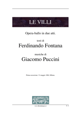 Le villi - Libretti d`opera italiani