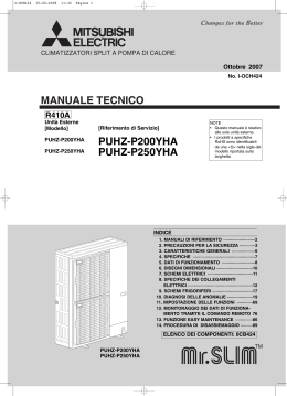 manuale tecnico puhz-p200yha puhz-p250yha