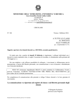 184_ RIAPERTURA RICEVIMENTI