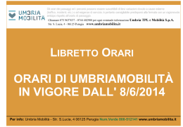 libretto orari i orari di umbriamobilità in vigore dall` 8/6/2014
