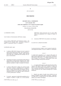 Decisione della Commissione, del 18 dicembre 2012, relativa alle