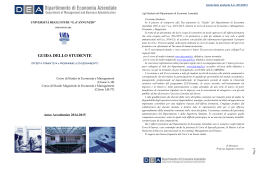 a.a. 2014-2015 - CdS in Economia e Management LT e LM