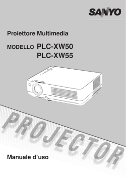 Manuale videoproiettore Sanyo PLC-XW50