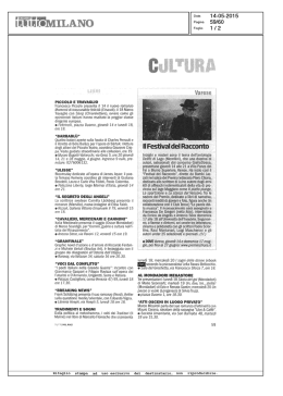 Tradimenti e sogni, TuttoMilano, 14 maggio 2015