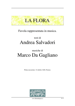 La Flora - Libretti d`opera italiani