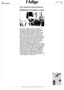 Il libretto tornato a casa