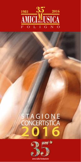 Stagione Concertistica 2016
